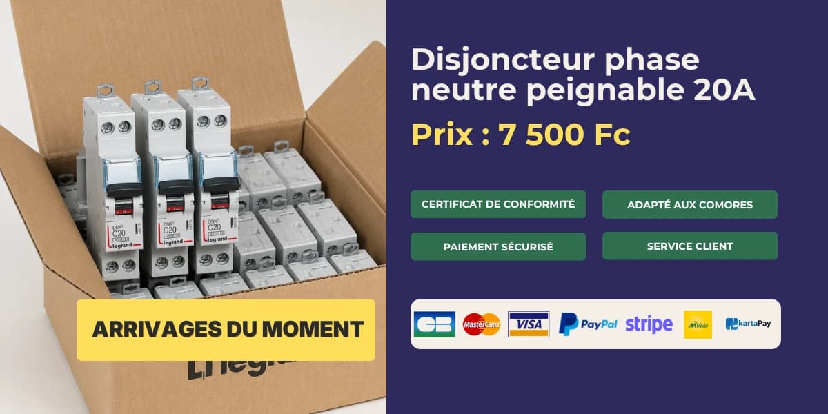 Arrivages de matériaux, semaines 27 à 30 2026, aux Comores