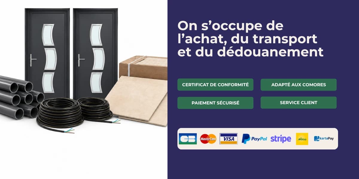 Matériels importés pour la maison aux Comores