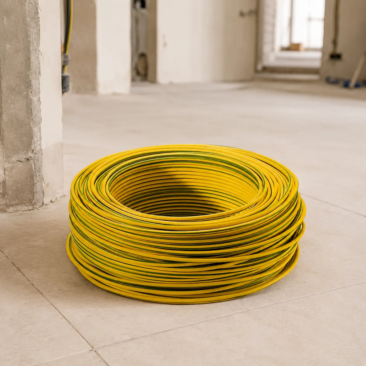 Fil électrique 2,5 mm² vert/jaune – 100 m