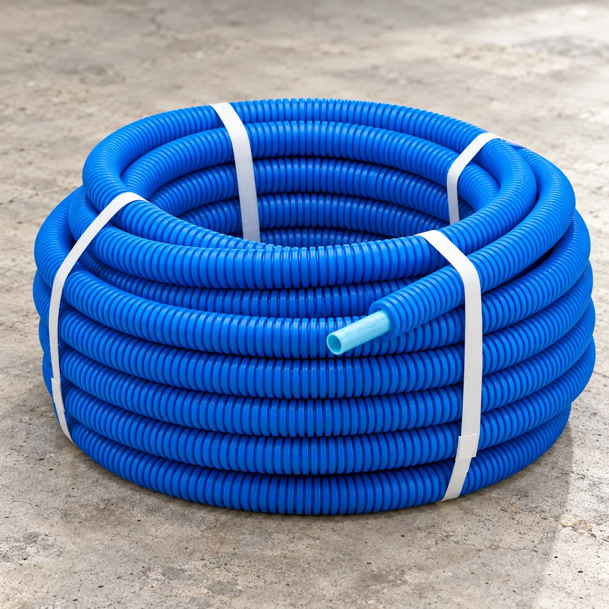 Tube PER gainé bleu Ø16 - 50 mètres